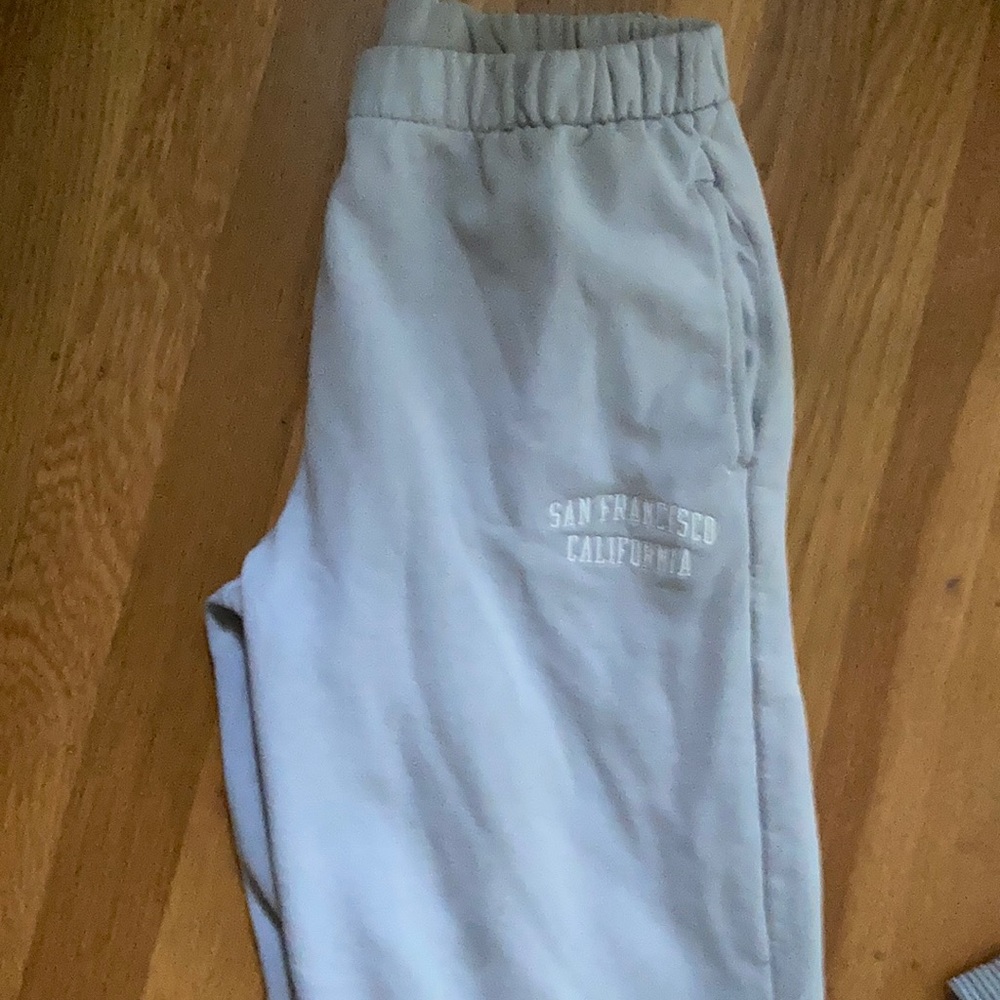 light blue rosa sweatpants